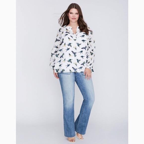 Lane Bryant Tops - Lane Bryant hummingbird long sleeve top size 18/20